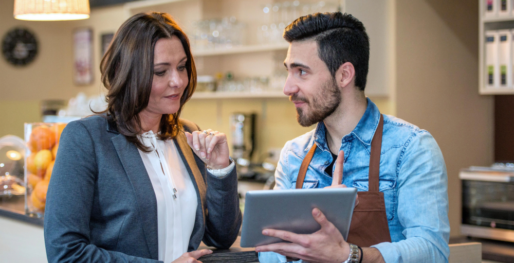Business owner and food protection manager in restaurant